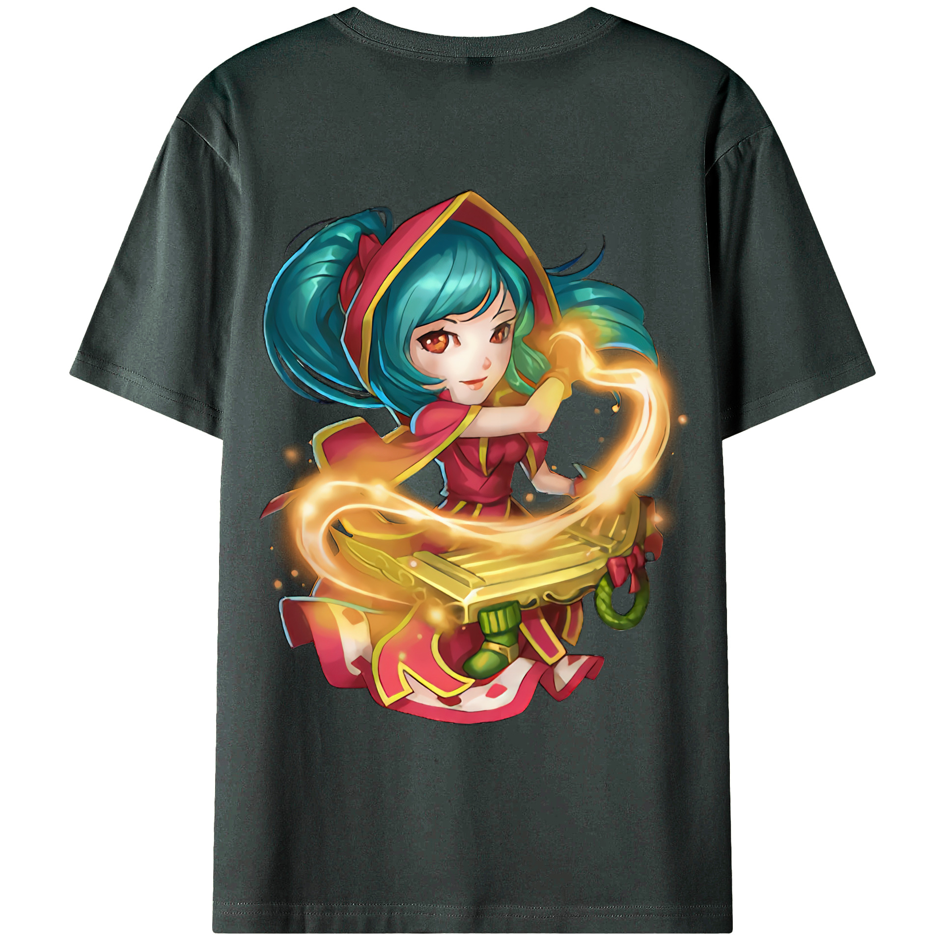（画像用） リーグ・オブ・レジェンド League of Legends LOL 綿100％ メンズ半袖Tシャツ（バックプリント） 通気性